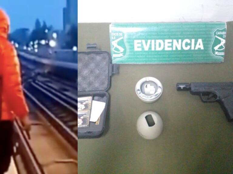Detienen a sujeto “armado” en el Metro de Santiago en la misma estación donde fue grabado