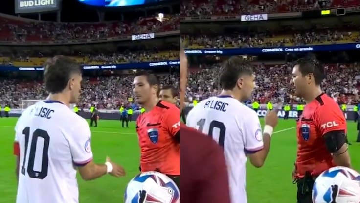 Polémico gesto y tenso cara a cara: el cruce entre Pulisic y árbitro tras eliminación de Estados Unidos en la Copa América