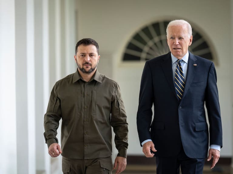 Volodimir Zelenski y Joe Biden se reúnen en la Casa Blanca en Estados Unidos