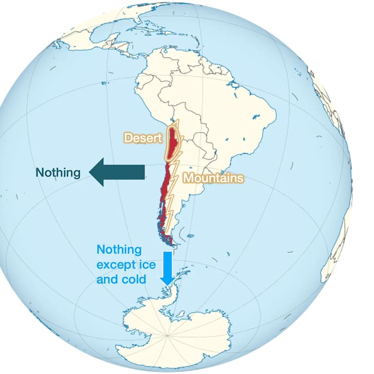 “Chile es tan largo que es curvo”: investigador de Stanford se asombra de la geografía del país y explica por qué los chilenos son “incomprensibles”