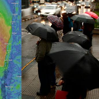 Lluvia en Santiago: revisa EN VIVO el avance del sistema frontal hacia la capital 