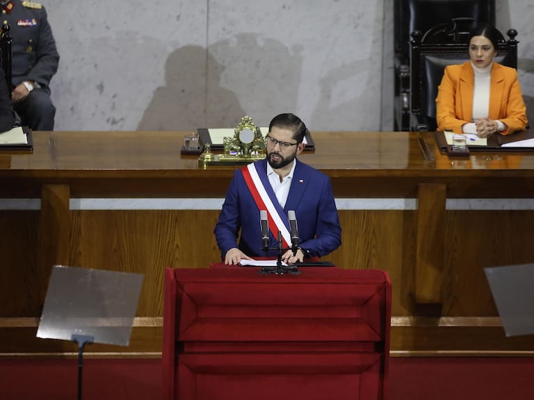 Agencia Uno | Gabriel Boric, Presidente de la República, durante la Cuenta Pública Presidencial 2024 que se realiza en el salón plenario del Congreso Nacional en Valparaíso.