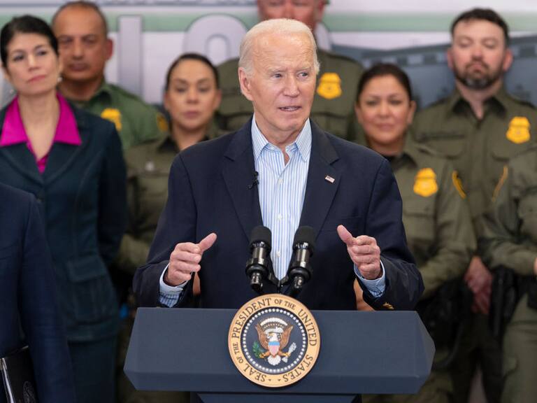 El presidente de Estados Unidos, el demócrata Joe Biden, habla con los medios sobre los temas migratorios en el Estado de Texas.