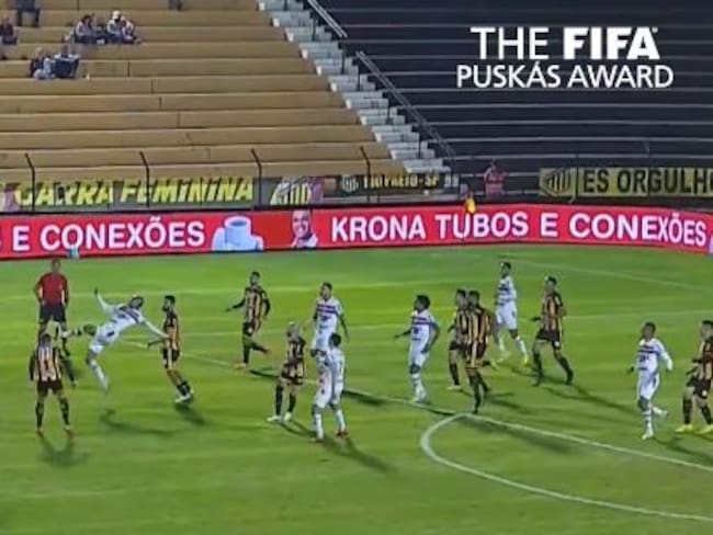 Con un acrobático gesto en la Serie B de Brasil: este gol ganó el Puskas 2023