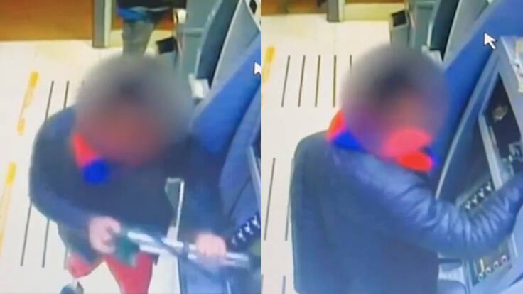 In fraganti: descubren a ladrón con discapacidad intentando robar un cajero automático