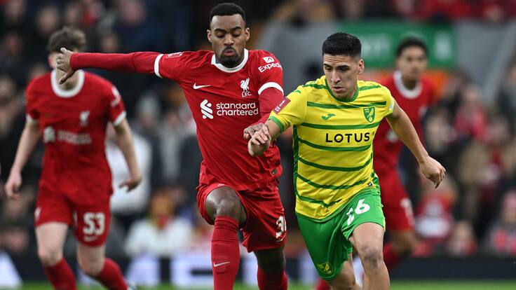 Norwich de Marcelino Núñez no pudo ante Liverpool y fue eliminado de la FA Cup