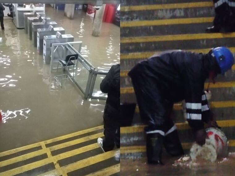 Sistema frontal en Chile: registran inundación de estación Villa Alemana de Metro de Valparaíso