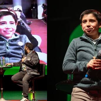“Manzanita humor”: niño de 9 años la rompe en redes sociales tras realizar parte de su rutina en pleno show de Luis Slimming